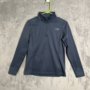 The North Face Sweater Womens Medium Blue‎ 1/4 Zip Smooth Outdoors EUC